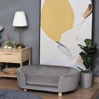 suns sofa - Pawhut Guolis šunims, guolis augintiniams 86 x 55 x 33 cm šviesiai pilka - 3 nuotrauka
