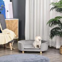 suns sofa - Pawhut Guolis šunims, guolis augintiniams 86 x 55 x 33 cm šviesiai pilka - 9 nuotrauka