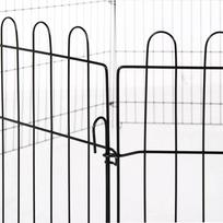 voljeras sunims - Pawhut Metalinė sulankstoma tvorelė augintiniams, šuniukų aptvaras 71x61 cm, Juodas (Black) - 2 nuotrauka