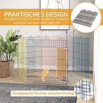 voljeras - PawHut Šuniukų aptvaras, 6 dalių, 60 cm, metalinis, spalvotas - 5 nuotrauka