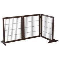 voljeras - Pawhut Laisvai pastatoma medinė tvorėlė augintiniams, 185 x 36 x 71 cm, Ruda (Brown) - 2 nuotrauka