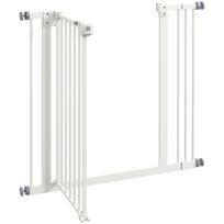 apsauginiai varteliai - PawHut apsauginiai varteliai, 74-87 cm, balti (White) - 3 nuotrauka