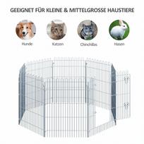 voljeras - Pawhut Metalinė sulankstoma tvorelė augintiniams, šuniukų aptvaras 63x91 cm - 5 nuotrauka