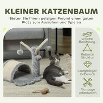 draskykle katems - PawHut draskyklė katėms su sizaliu, šviesiai pilka (Light Grey) - 7 nuotrauka