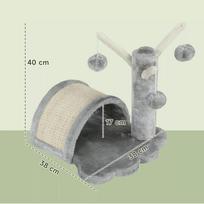 draskykle katems - PawHut draskyklė katėms su sizaliu, šviesiai pilka (Light Grey) - 8 nuotrauka