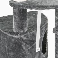 kaciukai medis - PawHut draskyklė katėms, reguliuojamo aukščio 220-265 cm, tamsiai pilka (Dark Grey) - 2 nuotrauka