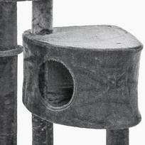 kaciukai medis - PawHut draskyklė katėms, reguliuojamo aukščio 220-265 cm, tamsiai pilka (Dark Grey) - 3 nuotrauka
