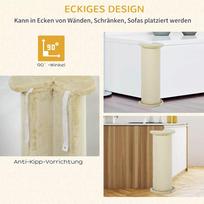 draskykle stulpas - PawHut draskyklė katėms, 85 cm, kreminė/balta (Cream/White) - 5 nuotrauka
