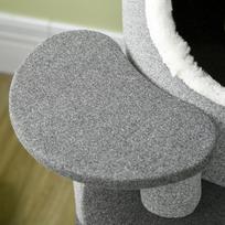 namelis draskykle katems - PawHut Draskyklė katėms, 99 cm, Pilka (Grey) su guoliu ir žaidimų kamuoliuku - 2 nuotrauka
