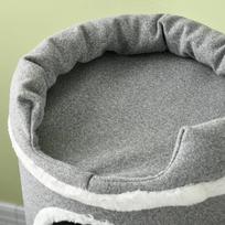 namelis draskykle katems - PawHut Draskyklė katėms, 99 cm, Pilka (Grey) su guoliu ir žaidimų kamuoliuku - 3 nuotrauka