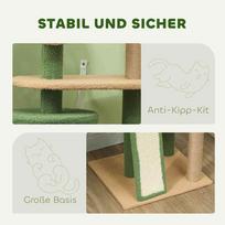 namelis draskykle katems - PawHut draskyklė katėms, 139 cm, žalia (Green) - 5 nuotrauka