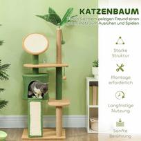 namelis draskykle katems - PawHut draskyklė katėms, 139 cm, žalia (Green) - 7 nuotrauka