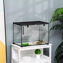 stikline dezute - Pawhut Stiklinis terariumas ropliams su termometru 50 x 30 x 35 cm - 2 nuotrauka