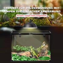 stikline dezute - Pawhut Stiklinis terariumas ropliams su termometru 50 x 30 x 35 cm - 3 nuotrauka