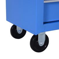 vezimelis su stalciukais - Homcom Mobilus įrankių vežimėlis su 5 stalčiais Mėlynas (Blue) - 2 nuotrauka