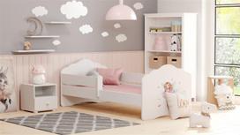 lovos apsauga - Vaikiška lova Fala Bar Fairy, 140x70 cm, su čiužiniu ir barjerine apsauga, balta (White) - 3 nuotrauka
