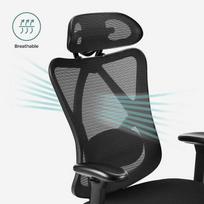 kede - Songmics Ergonomiška biuro kėdė OBN063B01, juoda (Black) - 3 nuotrauka