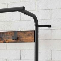 batu suoliukas su lentyna - VASAGLE Drabužių kabykla su batų lentyna, 32x85x175 cm, Ruda-Juoda (Brown-Black) - 3 nuotrauka