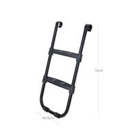 batuto laipteliai - Songmics Batuto kopėčios 76cm. su plačiais laipteliais, juodos spalvos - 2 nuotrauka