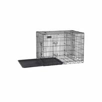 voljeras - Feandrea Metalinis dviejų durų narvas šuniui 122 x 74,5 x 80,5 cm, Juodas (Black) - 7 nuotrauka