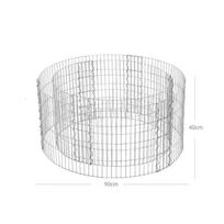 akmenys - Songmics Gabionas Ø 90 cm, aukštis 40 cm - 2 nuotrauka