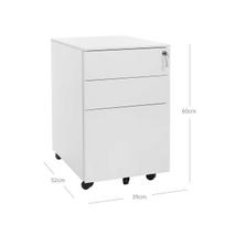 rakinama stalciu spintele - Komoda Songmics OFC60WT, balta (White) - 2 nuotrauka