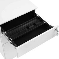 rakinama stalciu spintele - Komoda Songmics OFC60WT, balta (White) - 3 nuotrauka