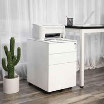 rakinama stalciu spintele - Komoda Songmics OFC60WT, balta (White) - 7 nuotrauka