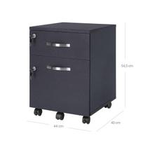 ratukai - VASAGLE Rakinama dokumentų spintelė LCD22BV1, juoda (Black) - 2 nuotrauka