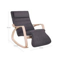 kreslas reguliuojamas - Fotelis Songmics LYY42GYZ, tamsiai pilkas (Dark Grey) - 2 nuotrauka
