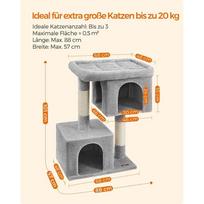 platforma - Feandrea draskyklė katėms 101 cm su didele platforma, šviesiai pilka (Light Grey) - 5 nuotrauka