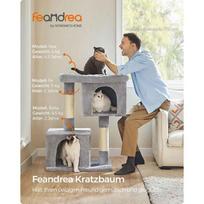 platforma - Feandrea draskyklė katėms 101 cm su didele platforma, šviesiai pilka (Light Grey) - 9 nuotrauka