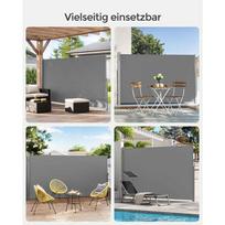 pavesines sonine - SONGMICS Ištraukiama šoninė markizė 200x400 cm, antracitas (Anthracite) - 2 nuotrauka