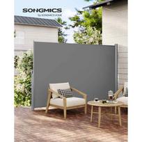 pavesines sonine - SONGMICS Ištraukiama šoninė markizė 200x400 cm, antracitas (Anthracite) - 8 nuotrauka