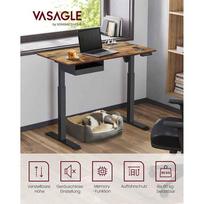 rasomasis stalas elektrinis - Songmics Vasagle Reguliuojamo aukščio rašomasis stalas 60 x 120 cm, ruda/juoda (Brown/Black) - 8 nuotrauka