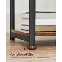naktinis staliukas su spintele juoda - Vasagle Naktinė spintelė ROD, ruda/juoda (Brown/Black) - 2 nuotrauka