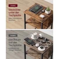 naktinis staliukas su spintele juoda - Vasagle Naktinė spintelė ROD, ruda/juoda (Brown/Black) - 7 nuotrauka