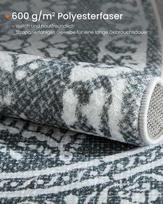 apvalus kilimai 160 160 - Kilimas SONGMICS Apvalus Boho 160 cm, antracito pilkas (Anthracite Grey) - 5 nuotrauka