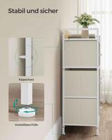 komoda medziaginiais stalciais - Komoda Songmics 7 stalčių, kreminė balta (Cream White) - 3 nuotrauka