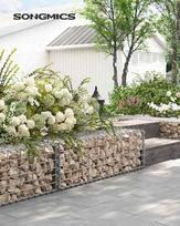 gabionai 30x30 - Gabionas SONGMICS, 100x30x30 cm, sidabrinė (Silver) - 8 nuotrauka