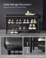 prieskambario baldai - Vasagle Batų suoliukas EKHO, juodas (Black) - 2 nuotrauka