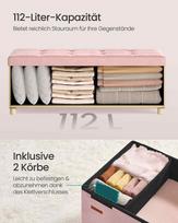 pufas daiktadeze - Kodustaar Songmics Suoliukas su daiktadėže, pastelinė rožinė (Pastel Pink) - 2 nuotrauka