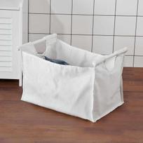 skalbiniu deze - Sobuy Skalbinių dėžė FSR40-W, balta/šviesiai ruda (White/Light Brown) - 3 nuotrauka