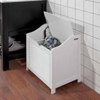 skalbiniu deze - Sobuy Skalbinių dėžė FSR40-W, balta/šviesiai ruda (White/Light Brown) - 7 nuotrauka