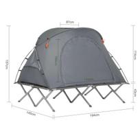 lova su ciuziniu - SoBuy kempingo palapinė, pilka/juoda (Gray/Black), OGS60-L-HG - 8 nuotrauka