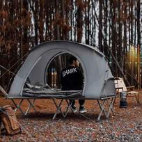 lova su ciuziniu - SoBuy kempingo palapinė, pilka/juoda (Gray/Black), OGS60-L-HG - 10 nuotrauka
