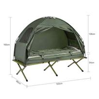lovos palapine - Sobuy OGS32-GR Lauko gultas su palapine, žalias (Green) - 9 nuotrauka