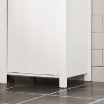 spintele su stalciais - Aukšta vonios spintelė Sobuy BZR102-W, balta (White) su skalbinių krepšeliu ir stalčiais - 4 nuotrauka