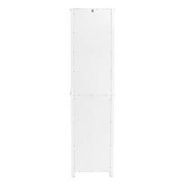spintele su stalciais - Aukšta vonios spintelė Sobuy BZR102-W, balta (White) su skalbinių krepšeliu ir stalčiais - 8 nuotrauka