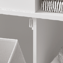 auksta vonios spintele sobuy - Sobuy Vonios spintelė BZR104-W, balta/sidabrinė (White/Silver) - 4 nuotrauka